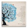 11x14 Mounted Canvas Art Print - 1 Corinthians 13, Blue and White Wedding Tree, Anniversary Gift - With Gift Wrapping LTC-C1280 view 1