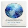 11x14 Mounted Canvas Art Print - 10 Year Anniversary, Custom Star Map, Tin Anniversary, Constellation Art, Wedding Day, Night Sky - With Gift Wrapping LTC-C1750 view 1