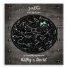 11x14 Mounted Canvas Art Print - 6 Year Anniversary, Iron Anniversary, Custom Star Map, Constellation Art, Stars Aligned, Night Sky - With Gift Wrapping LTC-C1744 view 1