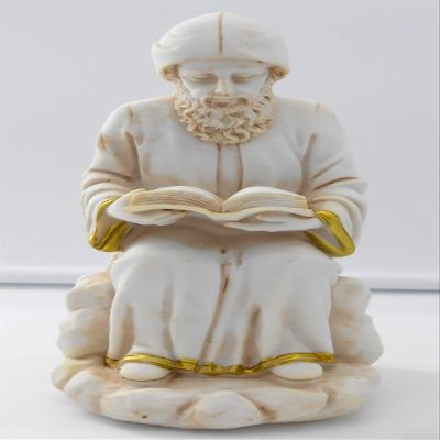 2091 Charbel Makhlouf, Saint of Lebanon Figurine, Holy Statue Sitting & Reading/Home Decorative