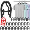 24 PCS Travel Hangers - Cruise Ship Essentials Portable Folding Clothes Hangers Travel Essentials Foldable Clothes Drying Rack for Travel (Black) view 1