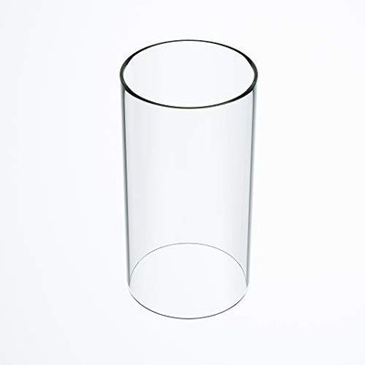 TLLAMP Large Size Hurricane Candle Holder - Glass Cylinder Open Both Ends, Open Ended Hurricane, Glass Lamp Shade Replacement (6" Wide x 12" Tall)