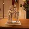 Bethlehem Handicrafts Abstract Olive Wood Flight into Egypt Statue view 1