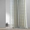 HPD Half Price Drapes Patterned Linen Sheer Curtains for Living Room 50 X 96 (1 Panel), SHCH-11701B-96, Calais Tile Grey view 2