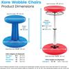 KORE DESIGN Adjustable Wobble Stool Chair, Girls + Boys Kid Desk Stools, Ergonomic Small Office Chairs, Flexible Seating, Active Kids, ADD/ADHD, Classroom, Home, Age 6-11, Standard (14-19in) Dark Blue view 3