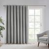 Sun Smart Maya Blackout Curtain Patio Single Window, Textured Heatherd Print, Grommet Top Living Room Dcor, Thermal Insulated Light Blocking Drape for Bedroom and Apartments, 100x84, Grey view 1
