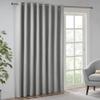 Sun Smart Maya Blackout Curtain Patio Single Window, Textured Heatherd Print, Grommet Top Living Room Dcor, Thermal Insulated Light Blocking Drape for Bedroom and Apartments, 100x84, Grey view 2