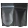 QQ Studio Pack of 100 Translucent Front Matte Black Poly Plastic Resealable Bags (3.3oz (5" x 7"), Stand-Up Pouch) view 1