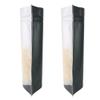 QQ Studio Pack of 100 Translucent Front Matte Black Poly Plastic Resealable Bags (3.3oz (5" x 7"), Stand-Up Pouch) view 2