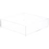 Plymor Clear Acrylic Square Open Top Merchandise Display Tray, 14" W x 14" D x 4" H view 1