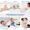 California King Mattress Protector Waterproof Washable Mattress Padded Cover Fitted Bed Protection Noiseless Plastic Bed Pad Deep Pocket Up to 18 Soft and BreathableWhite view 4