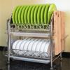 Dish Drying Rack Dish Drainer Stainless Steel Dish Drainers Racks with Drainboard Kitchen Stainless Steel Dish Drying Racks Plate Rack Knife Holder Attachment and Cutting Board Attachment 2 Tier view 3