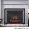 Christopher Knight Home Uriah Modern Single Panel Iron Firescreen, Black Brushed Silver Finish view 3