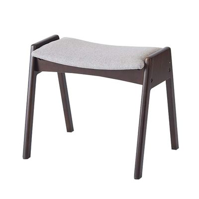 Foot Rest Stool/Seat Solid Wood Footstool Designer Upholstered Ottoman Pouffe Footrest Wooden Dressing Stool Adult Change Shoe Bench (Gray)