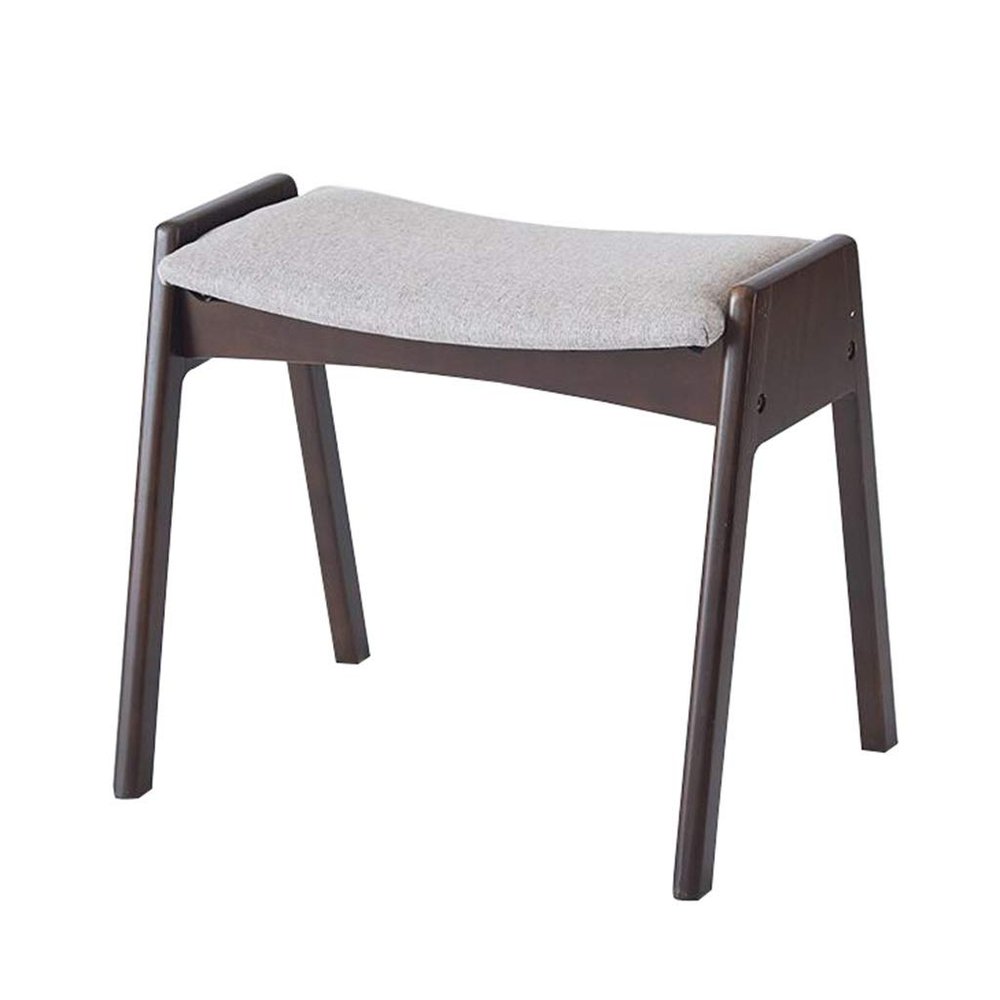 Foot Rest Stool/Seat Solid Wood Footstool Designer Upholstered Ottoman Pouffe Footrest Wooden Dressing Stool Adult Change Shoe Bench (Gray)