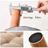 Foot Rest Stool/Seat Modern Large Square Footstool Ottoman Pouffe Chair Solid Wood Foot Stools Dressing Stool 4 Legs and Linen Cover (Khaki) view 3
