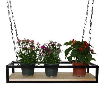 American-Style Wall Flower Racks|Bar Cafe Ceiling Mounted Hanging Metal Storage Shelf Vintage Suspended Plant Decorative Organizer Holder Adjustable Height