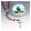 St Jude Rose Wood Scented Rosaries in a Rosary Box - Set of 6 Rosaries view 1