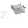 Wenko 53142100 Basket, Matt Silver, 28 x 14 x 23 cm view 4
