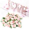 TOPINCN 50pcs Artificial Rayon Peony Heads Flower Fake Flower DIY Weeding Party Background Decoration Baby Shower Home Decor(Champagne) view 2