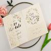 25 sets Vinatge Pearl Ivory Tri Fold Wedding Invitations Cards With Envelopes Inserts for Bridal Shower Birthday 5X7 view 4
