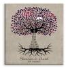 11x14 Mounted Canvas Art Print - 2nd Wedding Anniversary 2 Year Personalized Wedding Tree Love Birds Countdown - With Gift Wrapping LTC-C1431 view 1