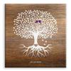 11x14 Mounted Canvas Art Print - 6th Anniversary Personalized Wedding Tree Faux Wood Minimalist - With Gift Wrapping LTC-C1370 view 1