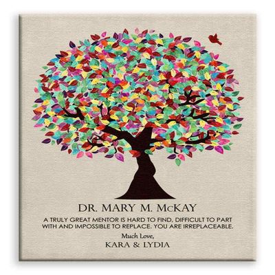 11x14 Mounted Canvas Art Print - Gift for Esteemed Colleague, Gift for Doctor, Thank You Gift From Staff - With Gift Wrapping LTC-C1352