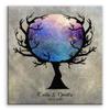 11x14 Mounted Canvas Art Print - Custom Star Map in Tree, Constellation Art, Stars Aligned, Night Sky - With Gift Wrapping LTC-C1756 view 1