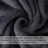 Soft Travel Size Blanket All Season Warm Fuzzy Microplush Lightweight Thermal Fleece Blankets for Couch Bed Sofa,Throw,50x61 Inches,Dark Gray view 4
