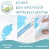 California King Mattress Protector Waterproof- Washable Mattress Cover Fitted Bed Pad Noiseless Plastic Protection Up to 18 Allergy Mattress Protector Soft&BreathableWhite view 2