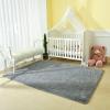 Andecor Soft Fluffy Bedroom Rugs, 4 x 6 Feet Indoor Shaggy Plush Area Rug for Boys Girls Kids Baby College Dorm Living Room Home Decor Floor Carpet, Grey view 3