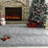 Andecor Soft Fluffy Bedroom Rugs, 4 x 6 Feet Indoor Shaggy Plush Area Rug for Boys Girls Kids Baby College Dorm Living Room Home Decor Floor Carpet, Grey view 4