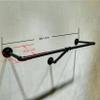 FURVOKIA Industrial Retro Wall Mounted Pipe Shelf Bathroom Hanging Towel Rack,Metal Bedroom Clothing Rod Garment Rack,Display Stand (One Pipe Shelves, Black, 24" L x 11.8" D) view 2