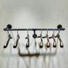 FURVOKIA Industrial Retro Wall Mounted Pipe Shelf Bathroom Hanging Towel Rack,Metal Bedroom Clothing Rod Garment Rack,Display Stand (One Pipe Shelves, Black, 24" L x 11.8" D) view 3