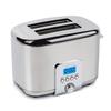 All-Clad Electrics Stainless Steel Toaster 2 -lice LED display, Removable crumb try, 6-Browing levels, Wide and self-centering slots, Waffles, Bagels, Bread, 12.91"D x 5.29"W x 8.98"H, Silver view 1