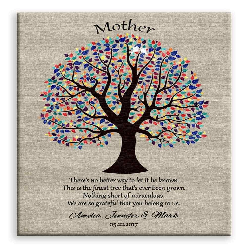 11x14 Mounted Canvas Art Print - Personalized Gift for Mom Mothers Day Poem from Daughter or Son Birthday Gift - With Gift Wrapping LTC-C1461