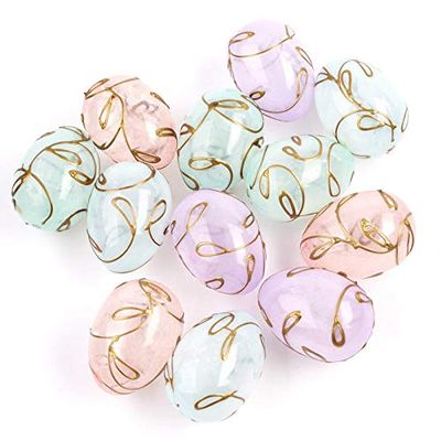 Factory Direct Craft Decorative Pastel Easter Eggs | Package of 12 | Springtime, Easter & Baby Showers