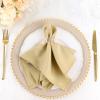50 pcs 17-Inch Champagne Polyester Luncheon Napkins - for Wedding Party Reception Events Restaurant Kitchen Home view 2