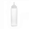 24 oz Plastic Squeeze Squirt Condiment Bottles 6 pack with Twist On Cap Lids,condiment squeeze bottles - Perfect for Condiment - (Color: White) view 2