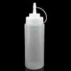 24 oz Plastic Squeeze Squirt Condiment Bottles 6 pack with Twist On Cap Lids,condiment squeeze bottles - Perfect for Condiment - (Color: White) view 3