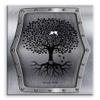 11x14 Mounted Canvas Art Print - 11 Year Anniversary Personalized Family Wedding Tree Faux Steel - With Gift Wrapping LTC-C1375 view 1