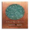 11x14 Mounted Canvas Art Print - 7 Year Anniversary, Copper Gift, Custom Star Map, Constellation Art, Stars Aligned, Night Sky Print - With Gift Wrapping LTC-C1737 view 1