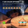 300ml USB Humidifier, Wood Grain USB Humidifier with LED Colorful Night Light Ultrasonic Essential Oil Diffusers for Home Office Bedroom Yoga Spa. view 2