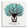 11x14 Mounted Canvas Art Print - 1st Year Anniversary Traditional Paper Clock Hourglass Wedding Anniversary - With Gift Wrapping LTC-C1387 view 1