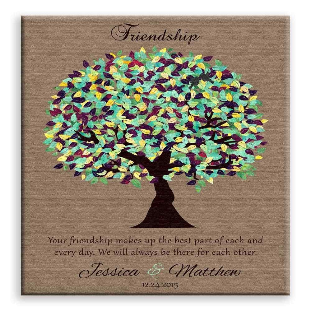 11x14 Mounted Canvas Art Print - Friendship Gift, Personalized, Gift for Friend, Going Away Gift - With Gift Wrapping LTC-C1189