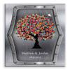 11x14 Mounted Canvas Art Print - 11th Wedding Anniversary Faux Steel Colorful Spring Tree Marriage - With Gift Wrapping LTC-C1376 view 1