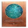 11x14 Mounted Canvas Art Print - 7 Year Anniversary, Custom Star Map, Perfect Marriage, Constellation Art, Faux Copper, Turquoise, Night Sky - With Gift Wrapping LTC-C1759 view 1