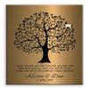 11x14 Mounted Canvas Art Print - 8 Year Anniversary Personalized Wedding Tree Gift Faux Brass Bronze - With Gift Wrapping LTC-C1378 view 1