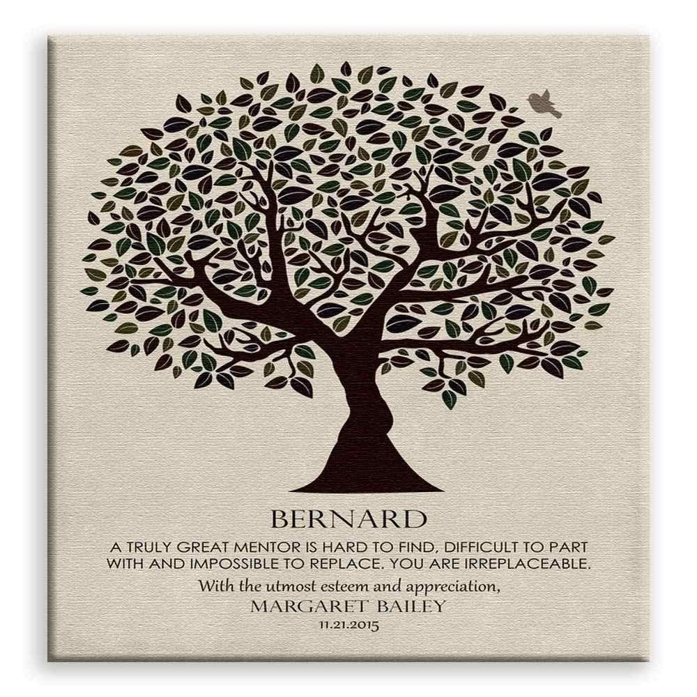 11x14 Mounted Canvas Art Print - Gift for Boss, Mentor Gift, Gift for Doctor, from Staff, Truly Great Mentor - With Gift Wrapping LTC-C1202